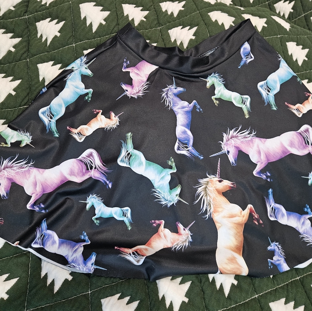 Blackmilk Cotton Candy Corn Skater Skirt - S